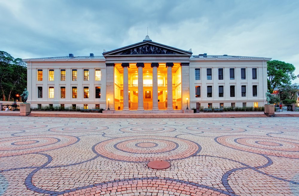 University of Oslo campus in Norway showing main building and campus area